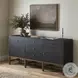 Fiona Black Raffia 5 Drawer Sideboard