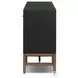 Fiona Black Raffia 5 Drawer Sideboard