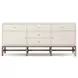 Fiona Ivory Painted Raffia 5 Drawer Sideboard