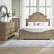 Camellia Manor Weathered Bisque 7 Drawer Dresser with Mirror