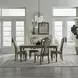 Southern Manor Weathered Bisque and Ivory Tweed Upholstered 5 Piece Extendable Rectangular Dining Set