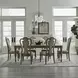 Camellia Manor Weathered Bisque and Ivory Tweed Upholstered 7 Piece Extendable Rectangular Dining Set