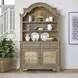 Magnolia Manor Weathered Bisque 2 Door Buffet and Hutch with LED