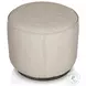 Sinclair Ramiro Ecru Outdoor Round Ottoman