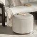 Sinclair Ramiro Ecru Outdoor Round Ottoman