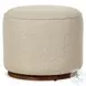 Sinclair Hayes Cream Outdoor Round Ottoman