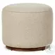 Sinclair Hayes Cream Outdoor Round Ottoman