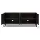 Alessio Smoked Black 4 Door Sideboard