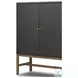 Fiona Black Raffia 2 Door Bar Cabinet