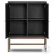 Fiona Black Raffia 2 Door Bar Cabinet