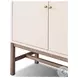 Fiona Ivory Painted Raffia 2 Door Bar Cabinet