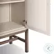 Fiona Ivory Painted Raffia 2 Door Bar Cabinet