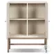 Fiona Ivory Painted Raffia 2 Door Bar Cabinet