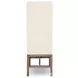 Fiona Ivory Painted Raffia 2 Door Bar Cabinet