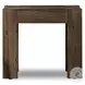Abaso Ebony Rustic Wormwood Oak Square End Table