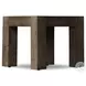 Abaso Ebony Rustic Wormwood Oak Square End Table