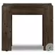 Abaso Ebony Rustic Wormwood Oak Square End Table