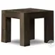Abaso Ebony Rustic Wormwood Oak Square End Table