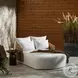 Maven Faux Hyacinth 58" Upholstered Outdoor Double Chaise