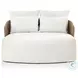 Maven Faux Hyacinth 58" Upholstered Outdoor Double Chaise