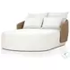 Maven Faux Hyacinth 58" Upholstered Outdoor Double Chaise