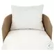 Maven Alessi Linen 35" Upholstered Outdoor Chaise