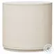 Amelia Ivory Painted Linen Oval 4 Drawer Nightstand