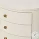 Amelia Ivory Painted Linen Oval 4 Drawer Nightstand