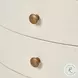 Amelia Ivory Painted Linen Oval 4 Drawer Nightstand