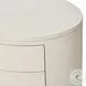 Amelia Ivory Painted Linen Oval 4 Drawer Nightstand