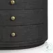 Amelia Black Linen Oval 4 Drawer Nightstand