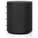 Amelia Black Linen Oval 4 Drawer Nightstand