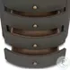 Amelia Dark Green Lacquered Linen Oval 4 Drawer Nightstand