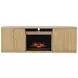 Laurel Creek Natural 78" TV Stand with Electric Fireplace