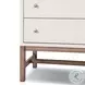 Fiona Ivory Painted Raffia Tall 5 Drawer Dresser
