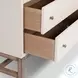 Fiona Ivory Painted Raffia Tall 5 Drawer Dresser