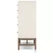 Fiona Ivory Painted Raffia Tall 5 Drawer Dresser