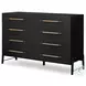 Rosedale Ebony Oak Veneer 8 Drawer Dresser
