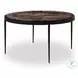 Yoko Smoked Brown Cast Glass Large Round Nesting Table