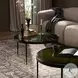 Yoko Moss Cast Glass Large Round Nesting Table