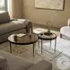 Yoko Smoked Brown Cast Glass Small Round Nesting Table