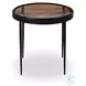 Yoko Smoked Brown Cast Glass Small Round Nesting Table