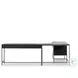 Trey Black Poplar Wide Filing Cabinet Desk System