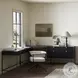 Trey Black Poplar Wide Filing Cabinet Desk System