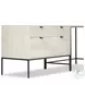 Trey Dove Poplar Wide Filing Cabinet Desk System