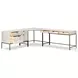 Trey Dove Poplar Wide Filing Cabinet Desk System