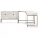 Trey Dove Poplar Wide Filing Cabinet Desk System