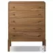 Arturo Natural Walnut Veneer 5 Drawer Chest