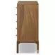Arturo Natural Walnut Veneer 5 Drawer Chest