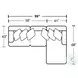 Polaris Sugar Performance Fabric Small Sectional with RAF Chaise